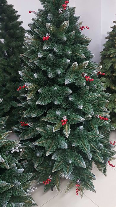 Choinka sztuczna, sosna jarzębina czerwona 220 cm