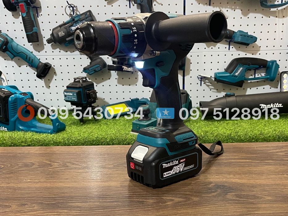 Шуруповерт Makita DHP485BL 36V 8Ah ударний з набором Шурупокрут макіта
