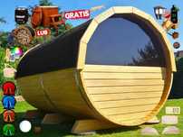 SAUNA Ogrodowa 300 cm + OKNO 50% + PRZEDSIONEK + GRATIS Beczka +Akces.