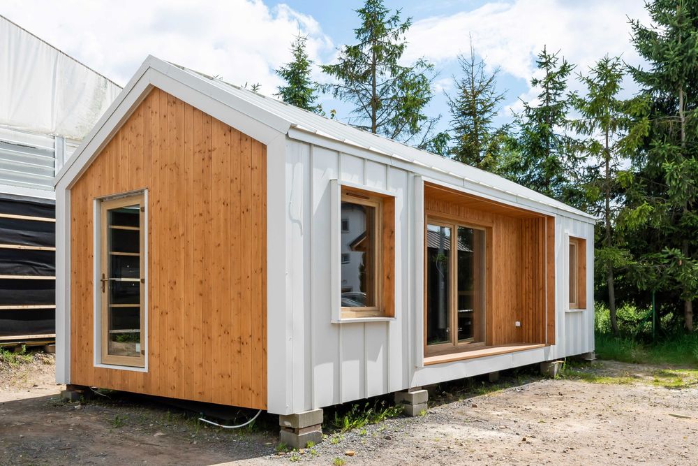 Domek mobilny całoroczny Nowoczesna Stodoła