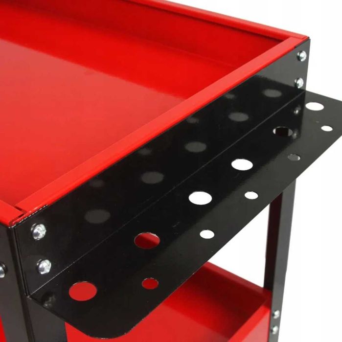 Мобільний сталевий візок 3 полки Тележка для инструментов на колесах