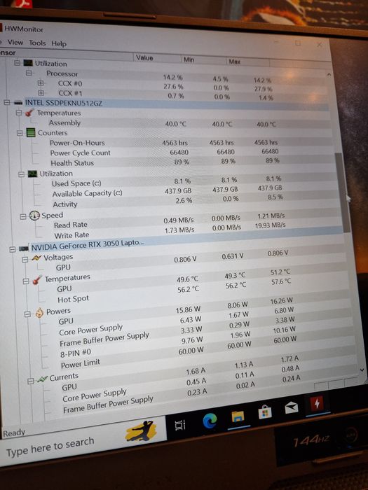 Komputer Gamingowy Ryzen 7 4800h|Rtx 3050|16gb ram|512gb ssd nvme