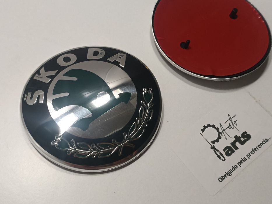 Emblema Símbolo Logotipo Skoda Capô/Mala 90mm