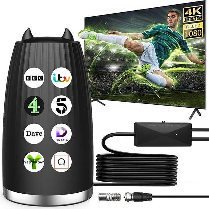 Antena telewizyjna wewnętrzna do telewizorów Smart TV 4K