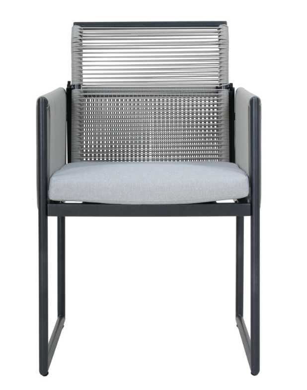 Conjunto de mesa de jantar de vidro NATERIAL COMPASS CINZA ESCURO