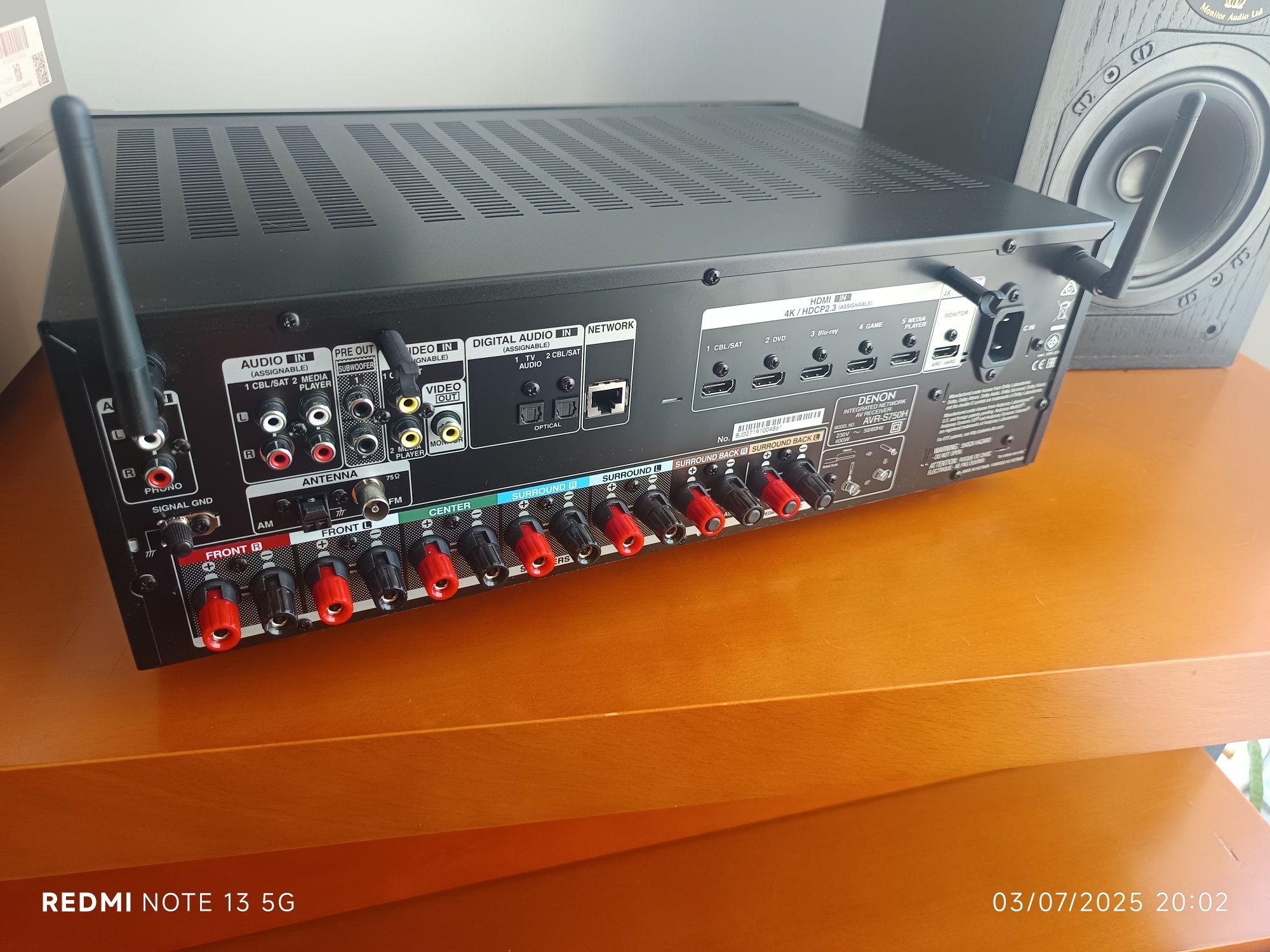 Amplificador av Denon AVR S 750h