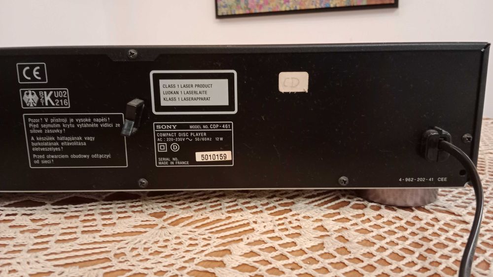 Odtwarzacz CD Sony CDP 461