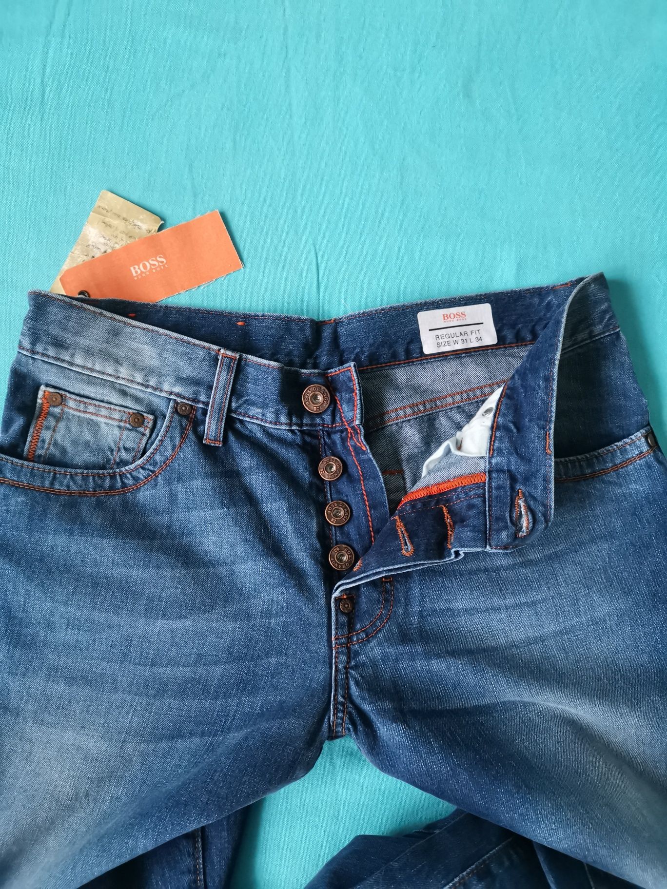Spodnie jeans Hugo Boss orange 31/34