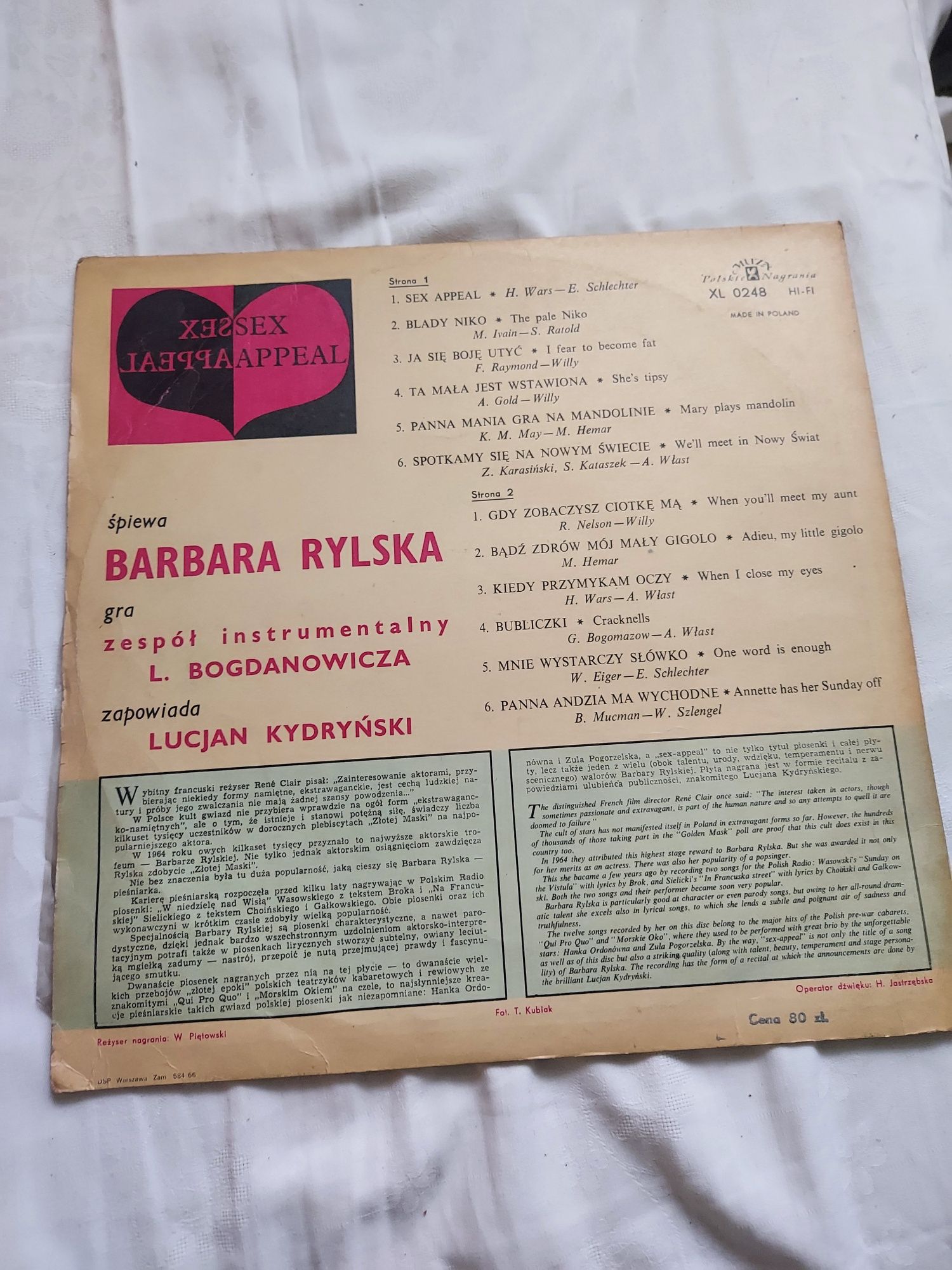 Płyta winylowa Barbara Rylska Sex Appeal