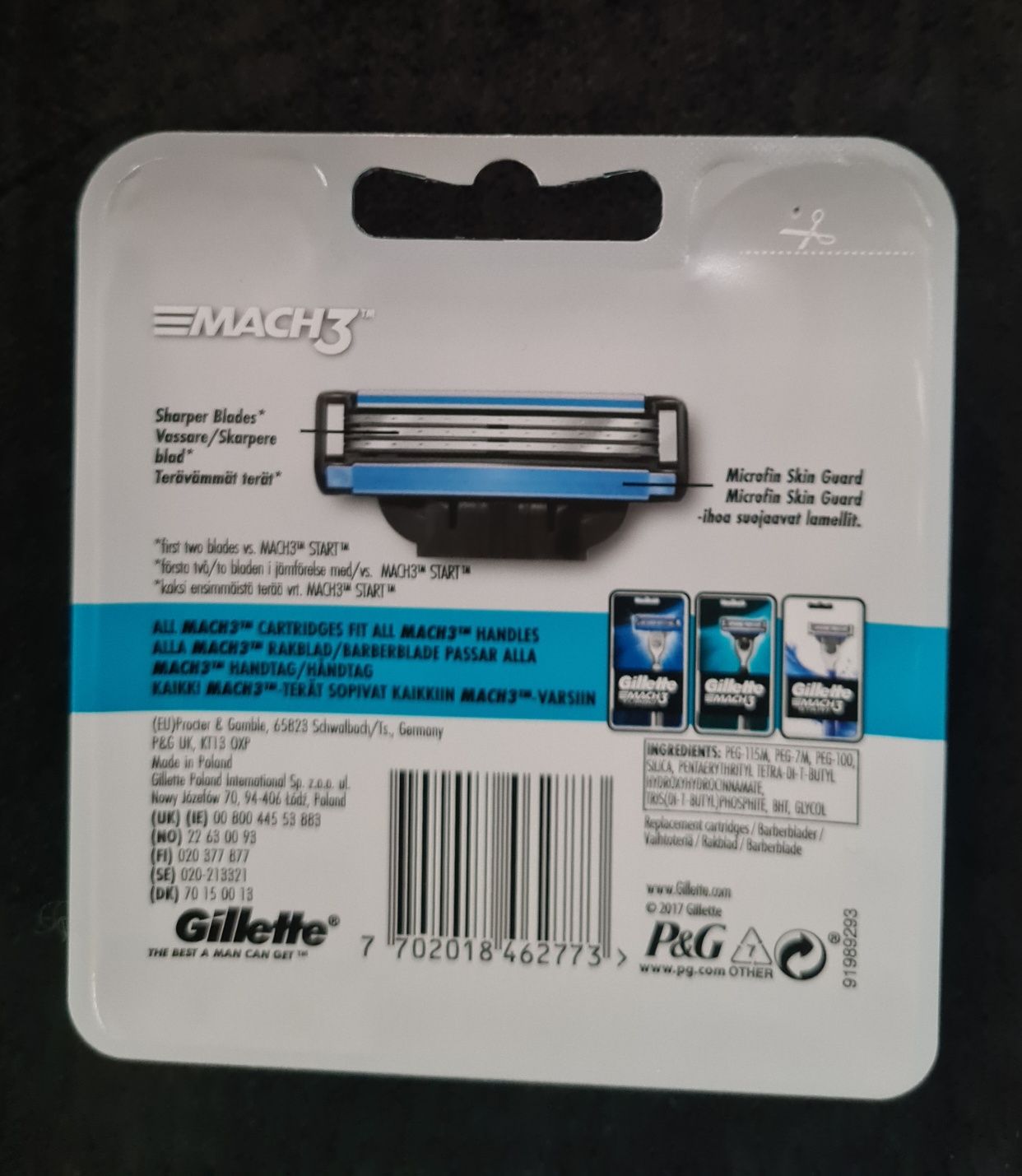 Gillette Mach3 wkłady do maszynki 6 sztuk