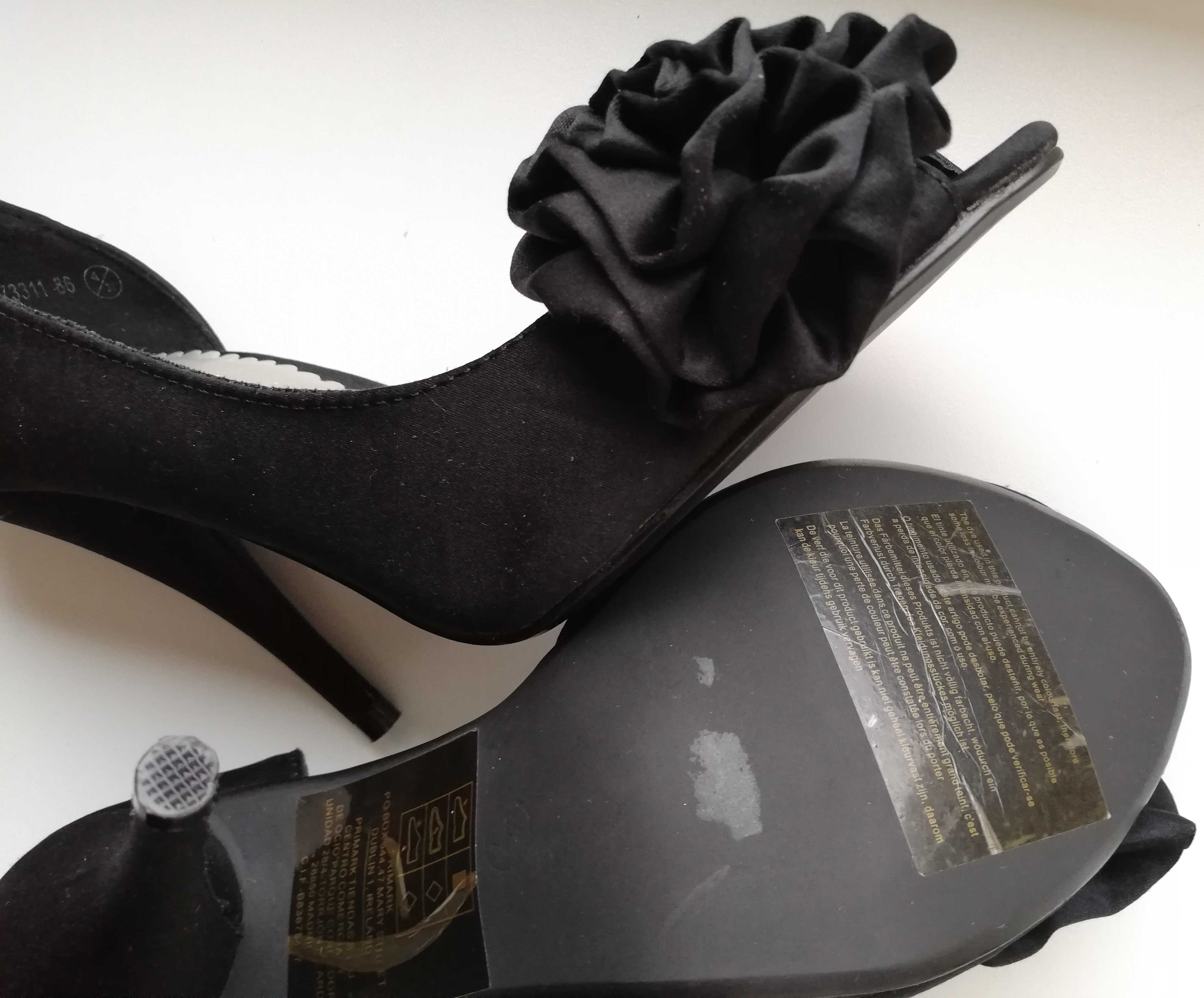 eleganckie szpilki wieczorowe 37 czółenka odkryte palce buty na wesele