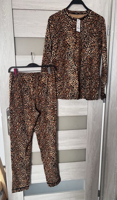 Piżama w panterkę bawełna S