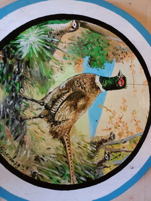 obrazy na drewnie motywy myśliwskie