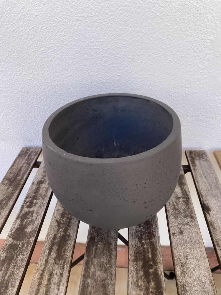 Vaso cerâmica preto/antracite