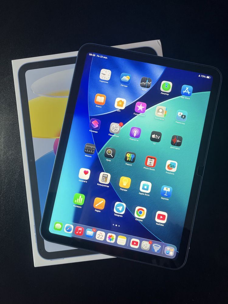Планшет Apple iPad 10.9 64GB, Wi-Fi (Blue) 2022 OPEN BOX