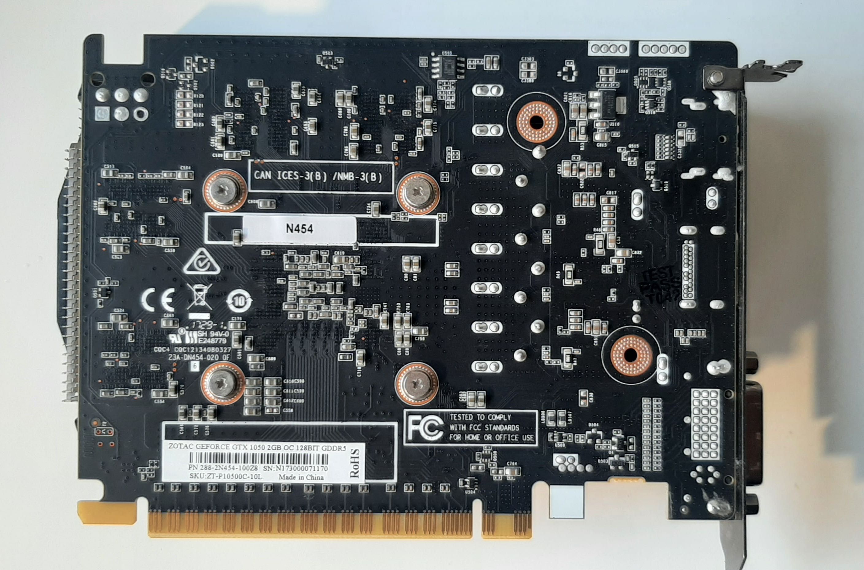 ZOTAC GForce GTX 1050 2GB OC 128 bit DDR5