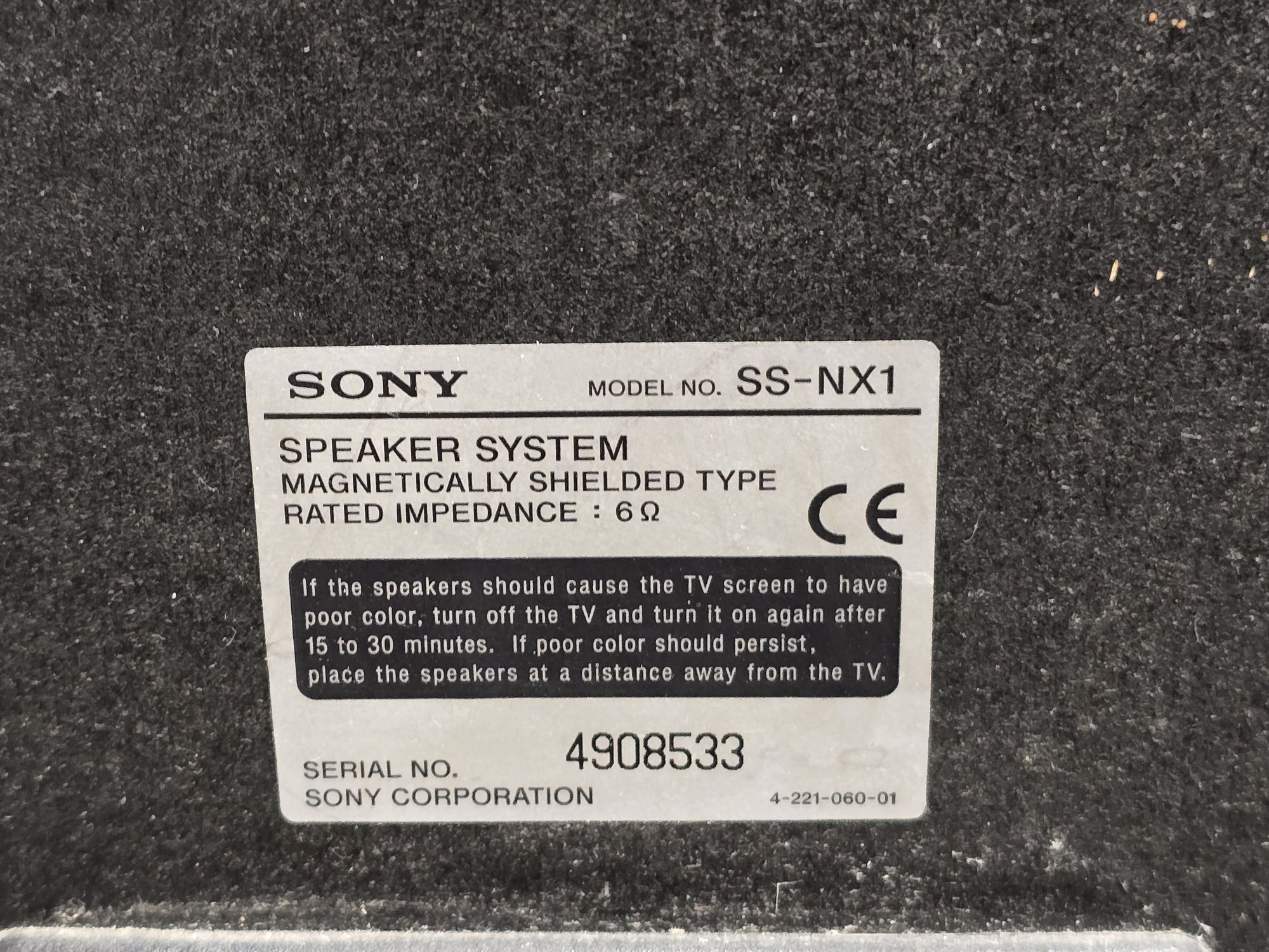 Sony SS NX 1 głośniki kolumny 6 Ohm 100 W DOBÓR AUDIO SKUP