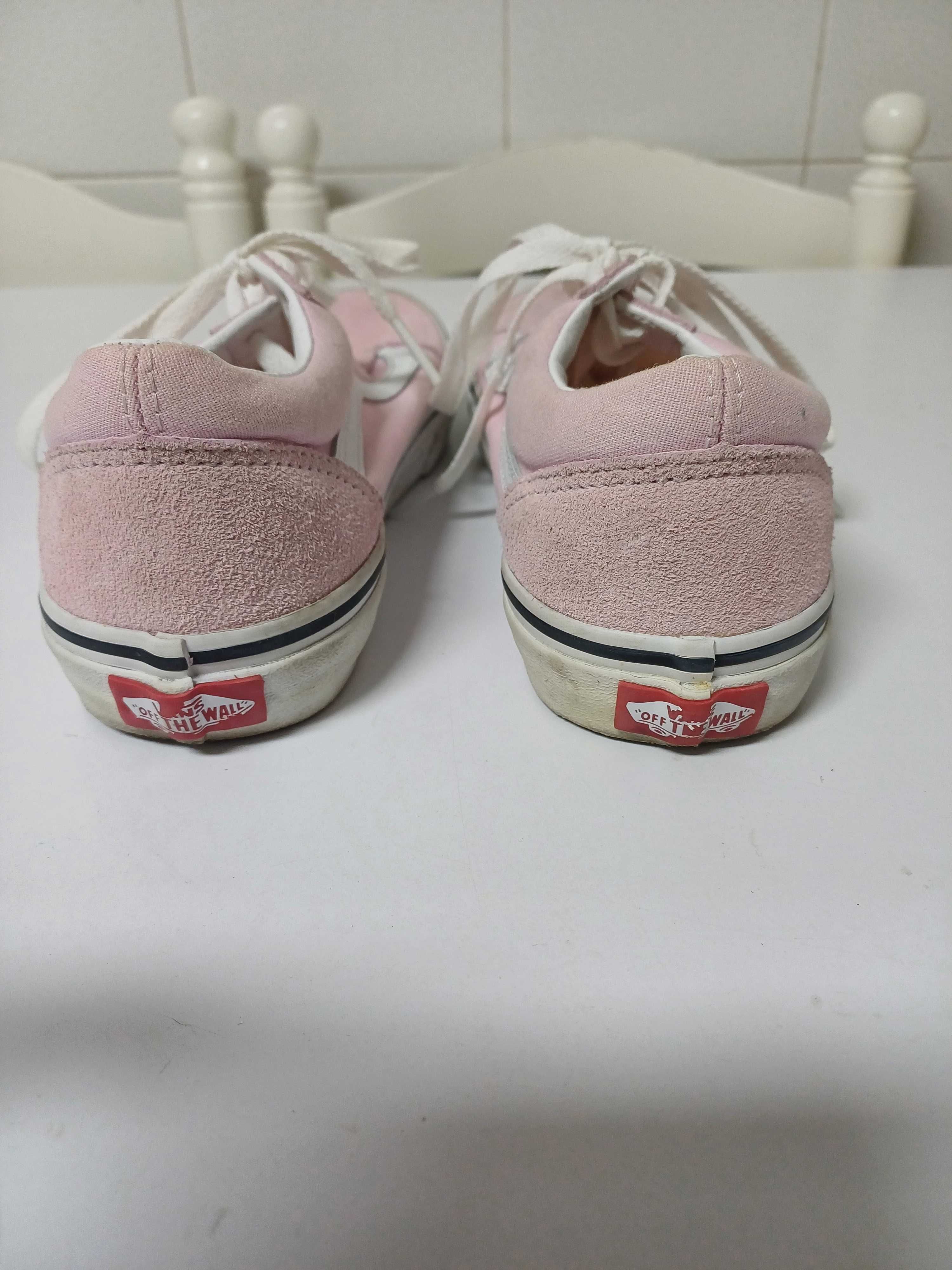 Ténis VANS  Off The Wall rosa e brancos Nº36,5