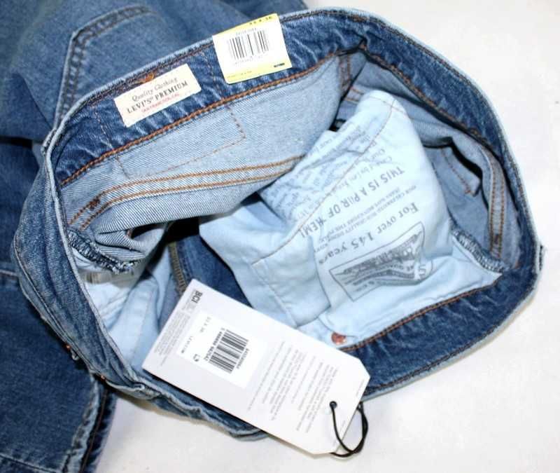 Męskie jeansy Levi's Skinny Taper Levis Flex nowe oryg. Levisy W33/L36