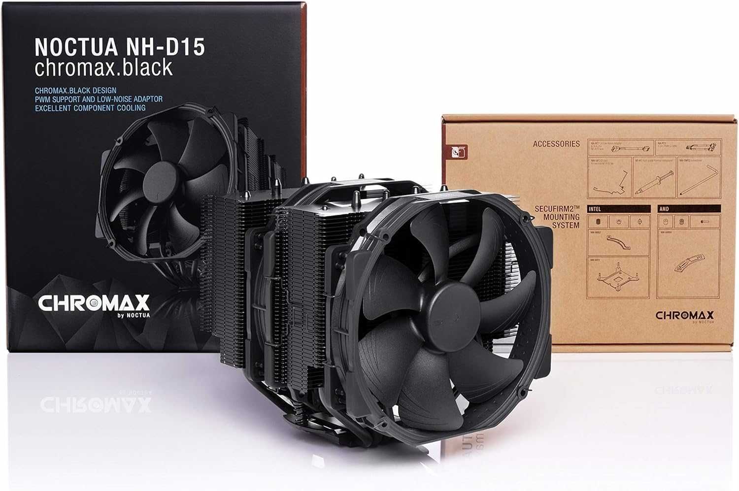 Chłodzenie CPU Noctua NH-D15 chromax.black prawie nowe 189 godz pracy