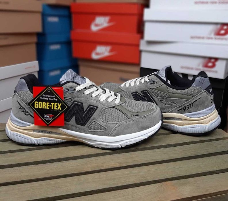 !SALE! New Balance 990 v3 USA Gore-Tex Khaki\Black 41 42 43 44 45 46