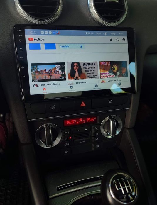 Rádio Audi A3 8P Android 14 com GPS (Novo)