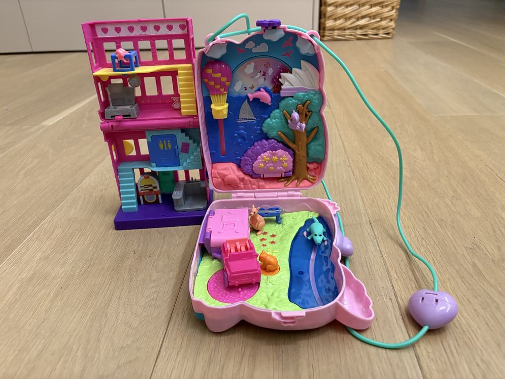 Polly pocket torebka koala i domek polly pocket