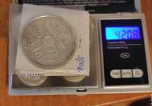 lote de moedas de prata 420 gramas