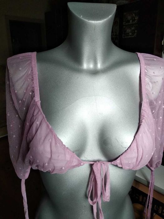 Ніжно бузкова укорочена прозора від missguided,s-m