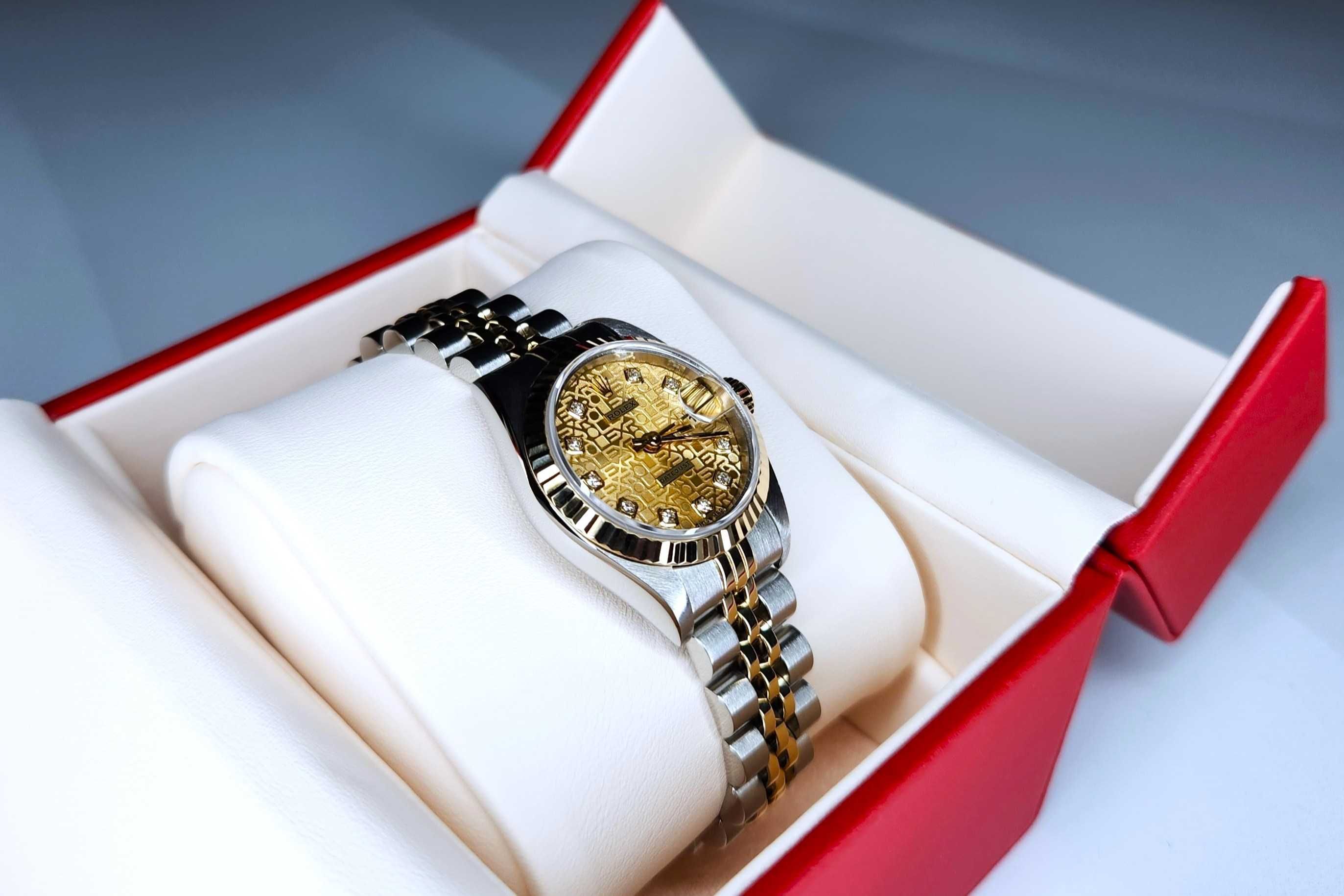 Rolex Lady-Datejust z diamentową tarczą - stan idealny/złoto 18K