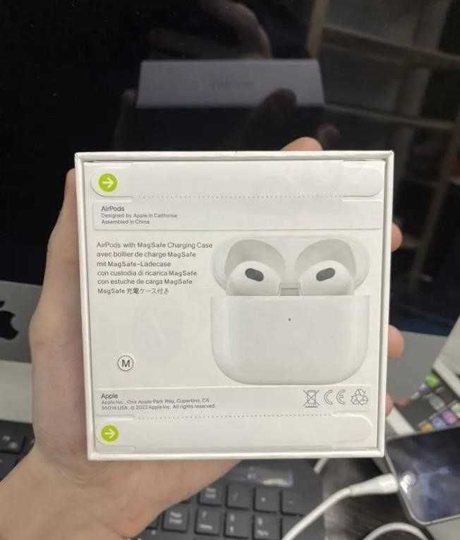 Акція!! Навушники AirPods 3 з шумоподалінням 1в1 +чохол