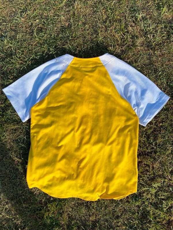 Koszulka Fubu Jersey sport S M żółty 05 tee swag jnco mass hip-hop rap