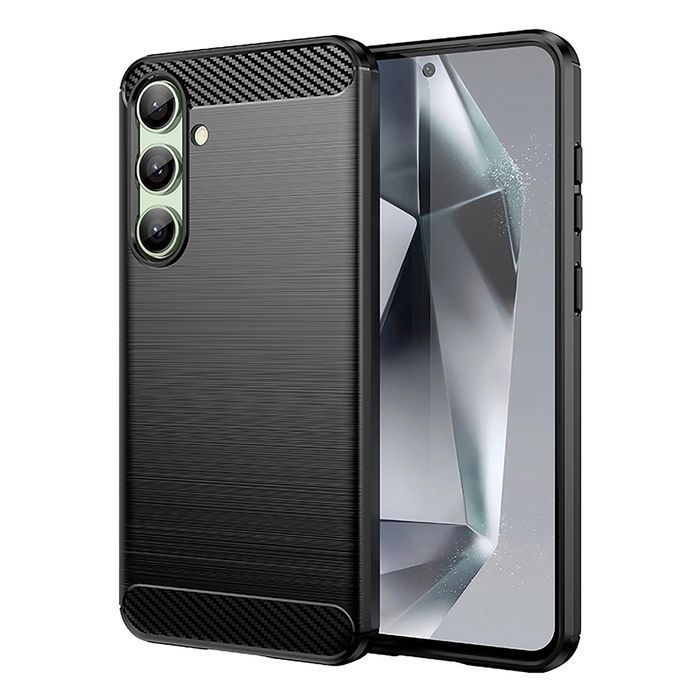 Etui silikonowe Carbon Case do Samsung Galaxy S24 FE - czarne