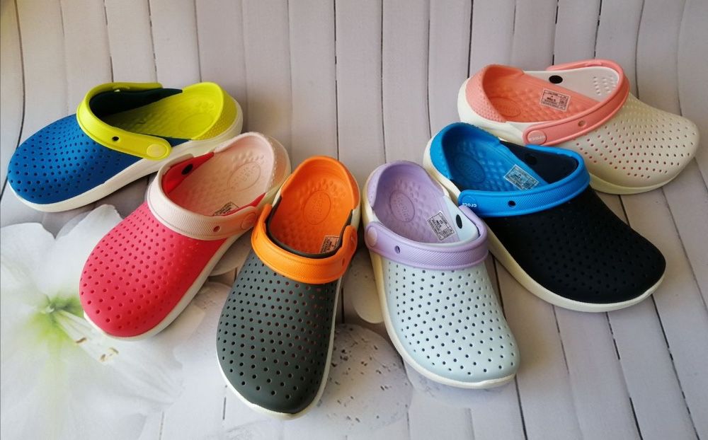 Детские кроксы на мальчиках девочку Crocs literide 30-31 малиновые