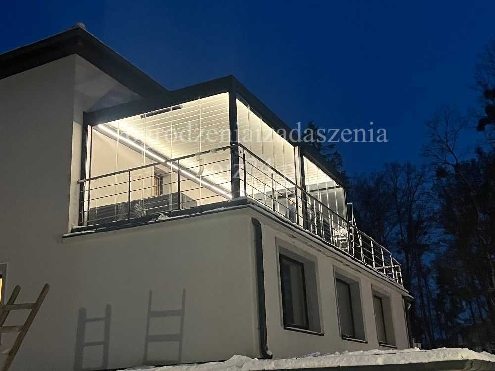 Pergola Aluminiowa Lamele Zadaszenie Taras Led Transport Aluminium