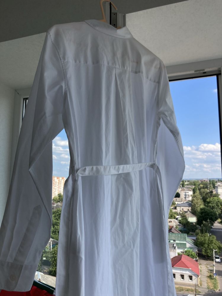Сукня-халат UNIQLO біла 100% котон Розмір S