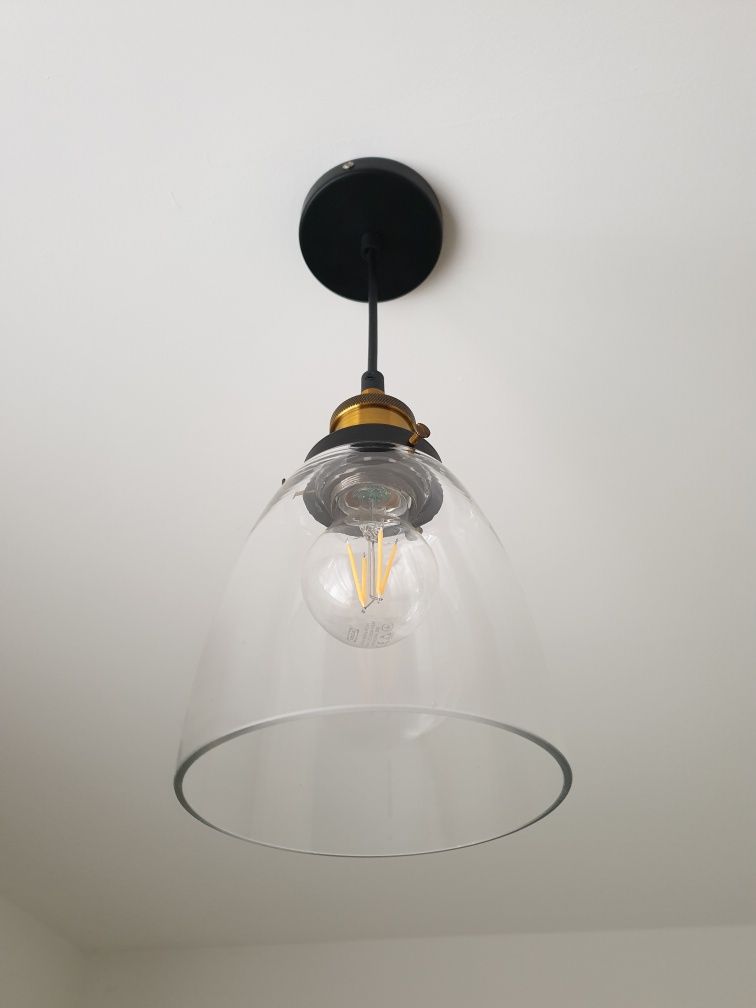 Zestaw Lamp industrialnych szklanych. 3 szt.