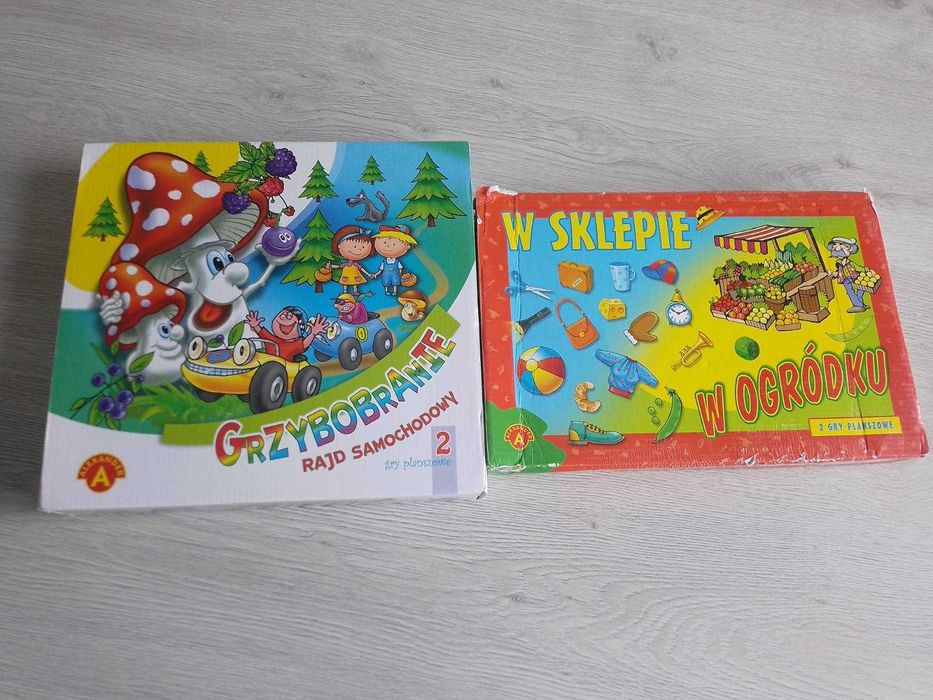 Zestaw gier "Grzybobranie" i "W sklepie, w ogródku"