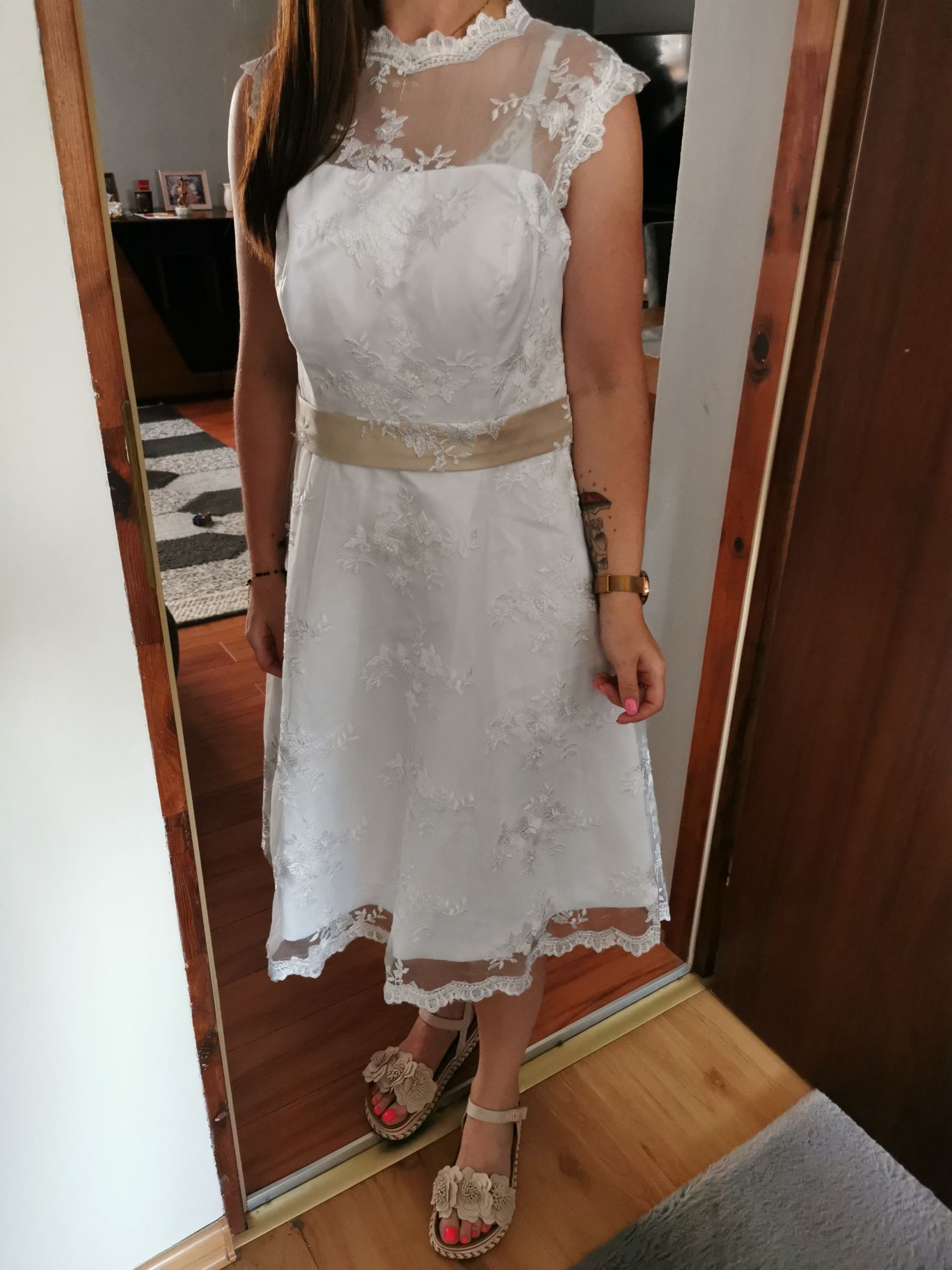 Sukienka krótka ślubna cywilny roz. L