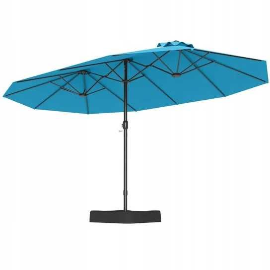 Podwójny parasol ogrodowy ze stojakiem i korbką  470x260