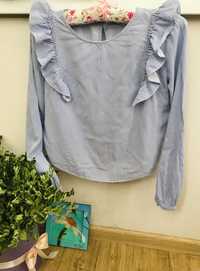 Блуза в полоску з рюшами р. 152-158, Bershka XS S