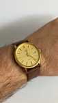 Omega Quartz, luksusowy zegarek męski, pozłacany, super stan