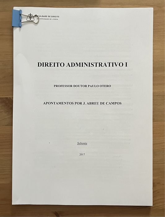 Sebenta de Direito Administrativo I