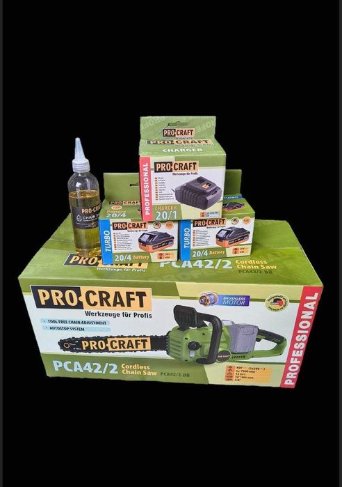 Акумуляторна ланцюгова пила Procraft PCA42/2 без акб