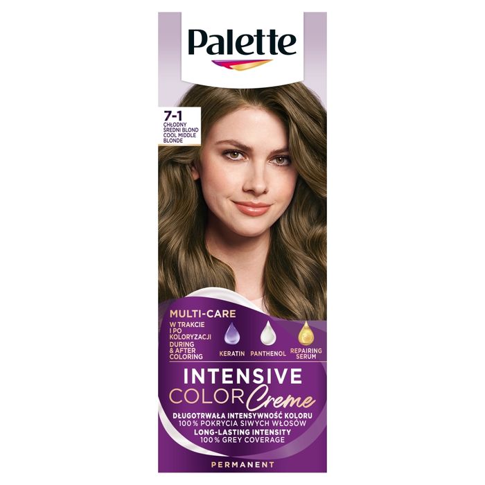 Palette Intensive Color farba do włosów  7-1 Chłodny Średni Blond