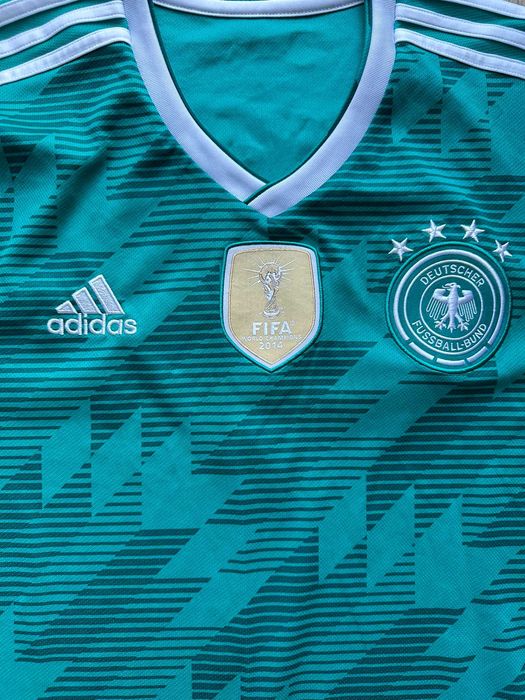 Koszulka Adidas Niemcy Away 2018 Climalite, teal rozmiar XL