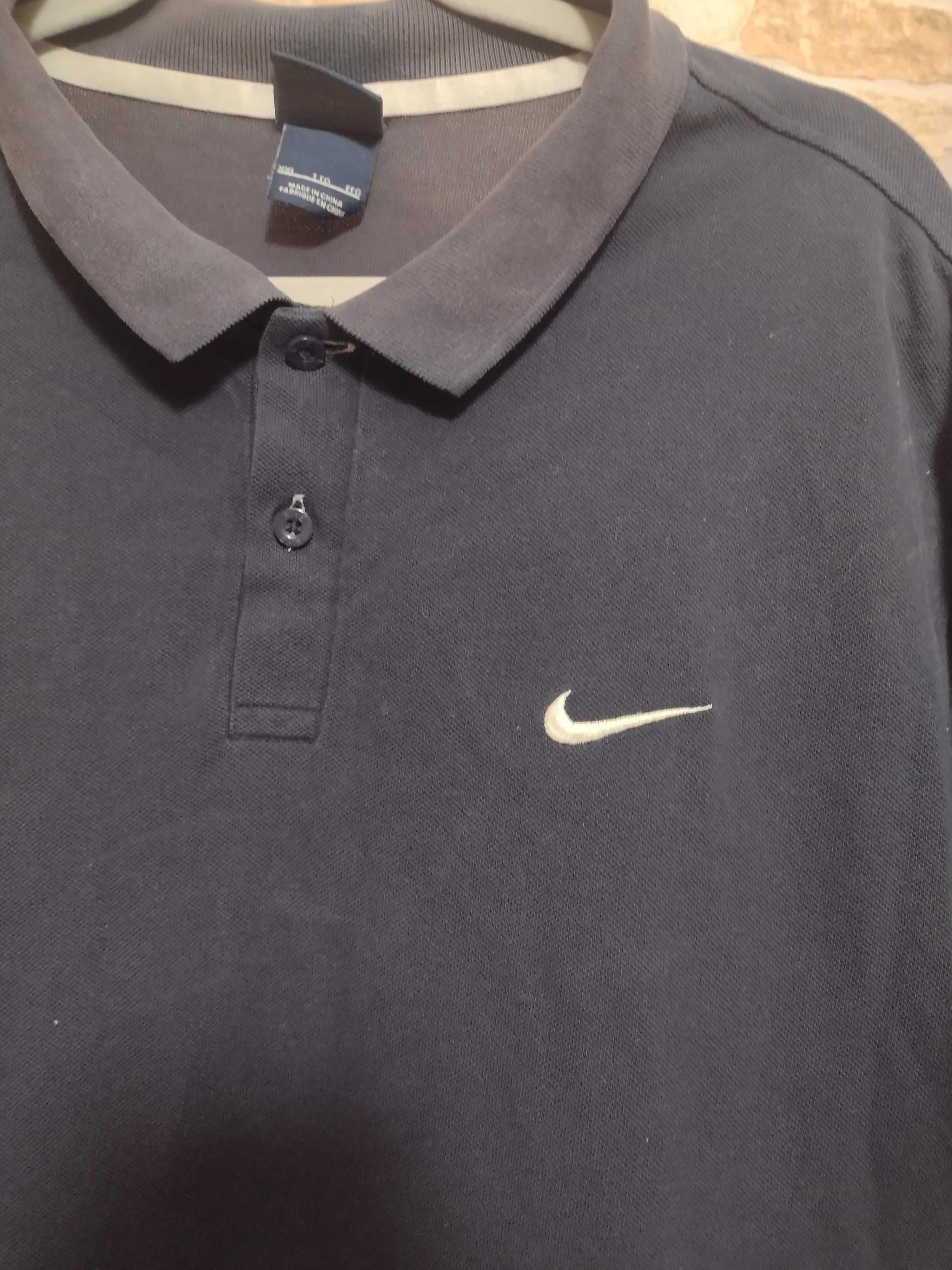 (XXL) NIKE/ Granatowa koszulka polo, bluzka podkoszulka