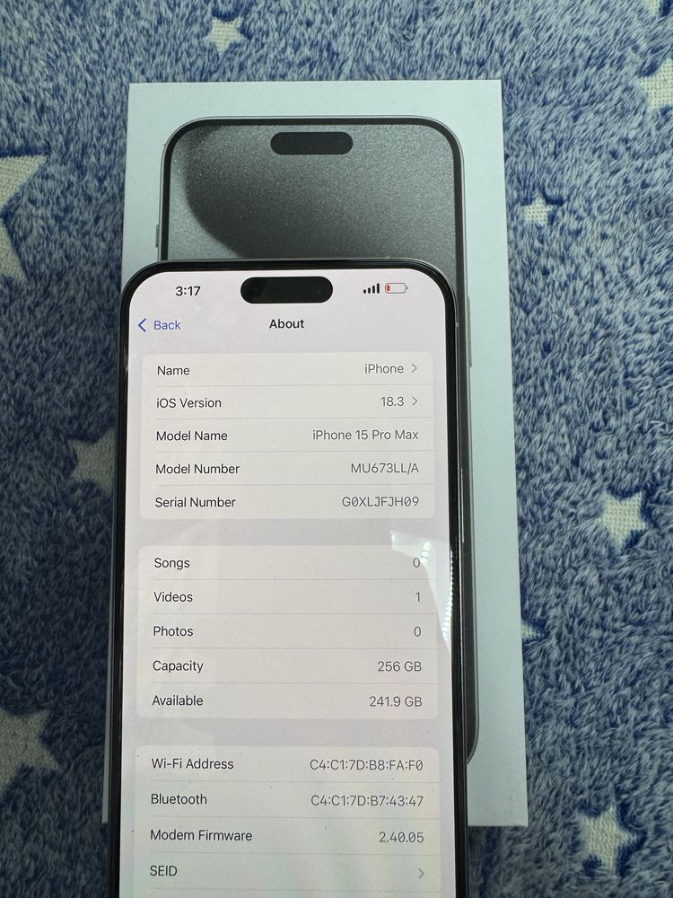 Продам Iphone 15 Pro Max White  Titanium/256GB