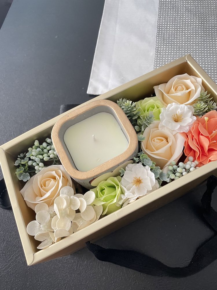 Box kwiatowy mydlany