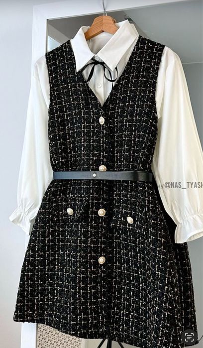 Комплект блуза+сукня+пасок